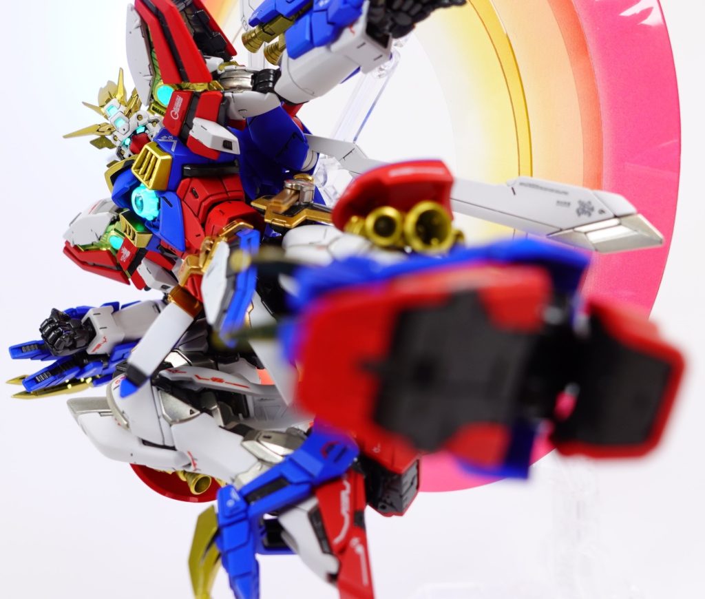 完成時の写真　その4足にも指があるからキックもゴッドフィンガーということで両手両足からもゴッドフィンガーが撃てるという設定です