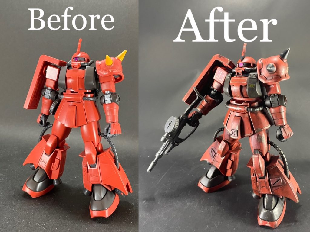 素組みとのビフォーアフター！素組みプラスアルファで、大きく印象を変えられたと思います😁