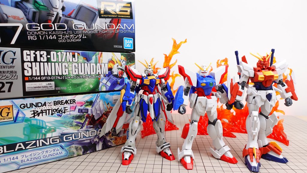 作成時の写真　その１今回使用した３体です３体とも好きな機体だったのでミキシングするか結構悩みました