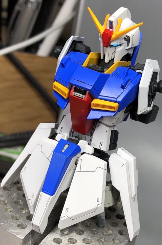 この時点でいい感じ。青はエアブラシの影響が😅→塗り直しました