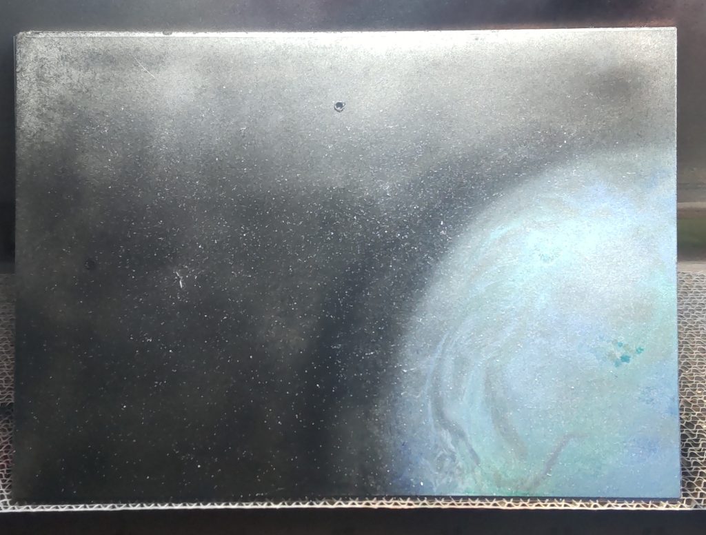 合体すると宇宙デス(*´ω｀*)、次回は下地に穴開けて、遠近法を使います