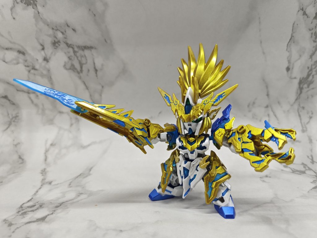 SDW HEROES 龍尊劉備ユニコーンガンダム (ガンプラ)–2枚目/制作者：@fox_chi_zeng