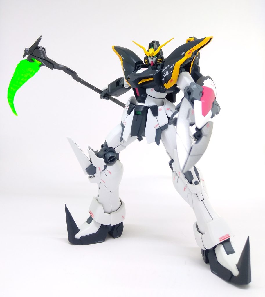 TV版のデスサイズが好きなので、配色はそれに寄せてます。EW版のメット白色はどうも苦手で･･･。いつも通り関節と白成型色以外を塗装しています。