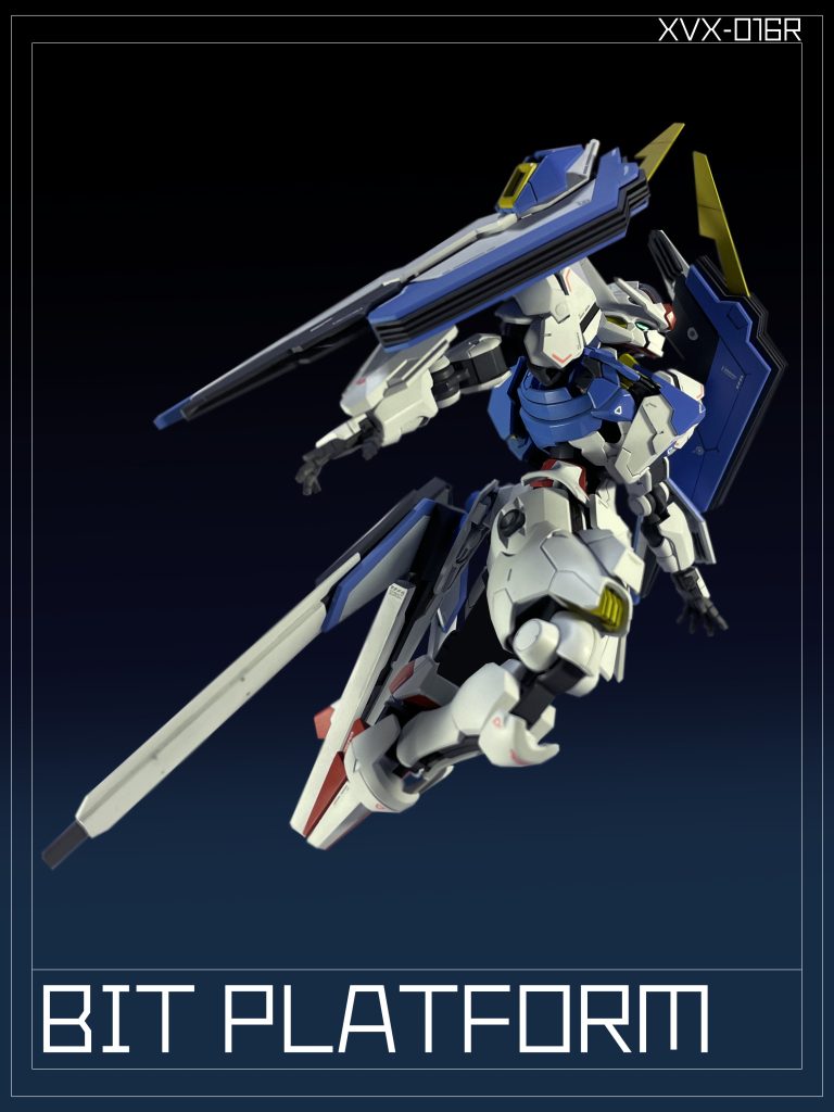 腰部のシェルユニット付き「GUNDビットプラットフォーム」は動翼としても機能する。 従来のビットオンフォーム時に腰部に接続されていたビットステイヴのレイアウト変更に伴い、それらの機能補完も兼ねた新型GUNDビット3基が搭載されている。また、ビットオンフォームではない通常形態においても「GUNDビットプラットフォーム」の補助翼が高い姿勢制御能力を与える。