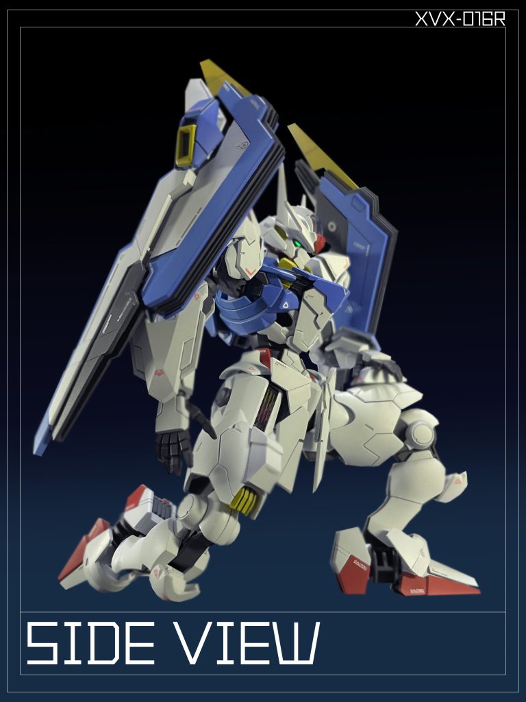 前述の増加装甲を機体各所に装備、新規搭載の武装に加えて、肩部と腰部には複合機能を持つシェルユニットが増設された。