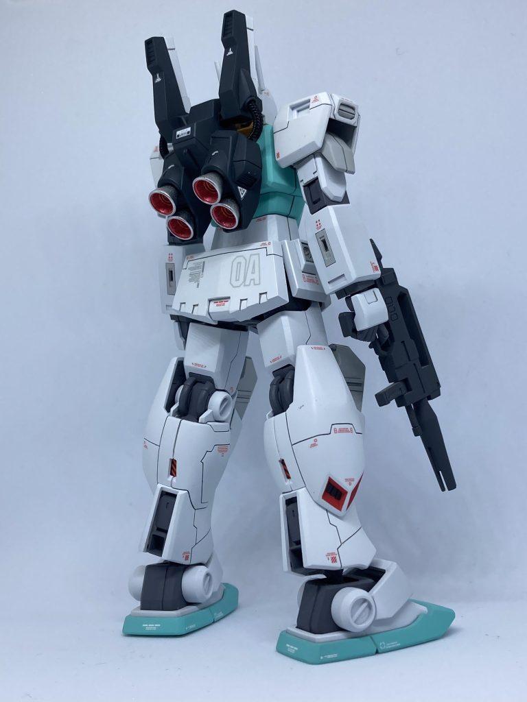 バックビュー肩部スラスターは少し手を加えています。細かな箇所ですが、リアスカートの股間部分もUC版に修正してます。個人的にマークⅡのランドセルが大好きです。