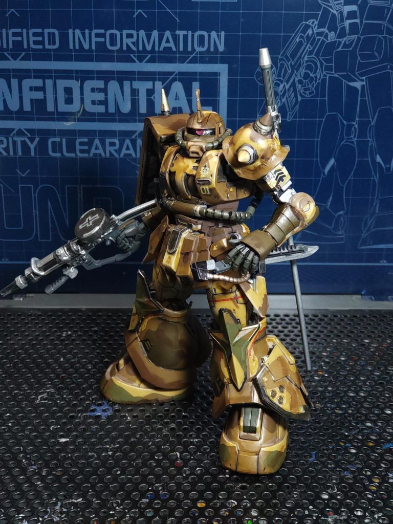 汚し塗装した後(あれ……、ちょっとやりすぎた?)