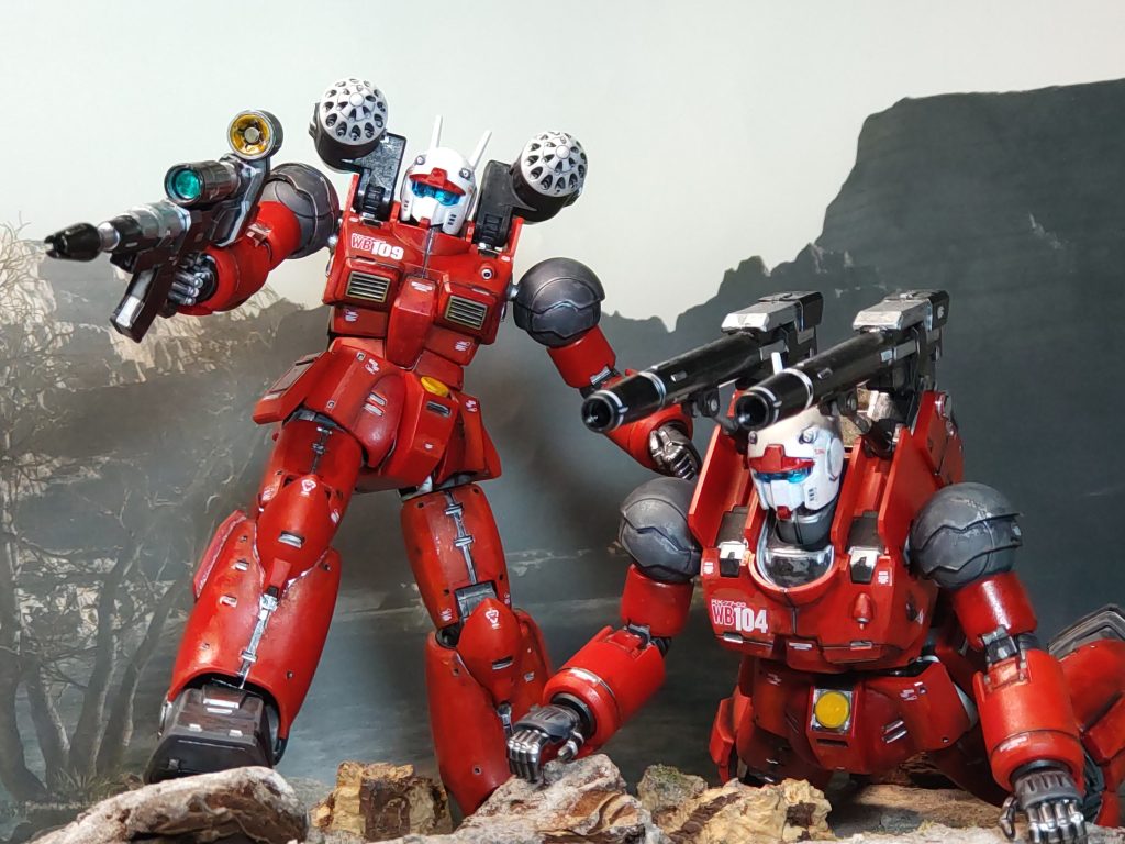 いつもの腹ばいガンキャノンと立って撃つガンキャノン撃てよ❗撃てよ❗撃てよ〜❗❗