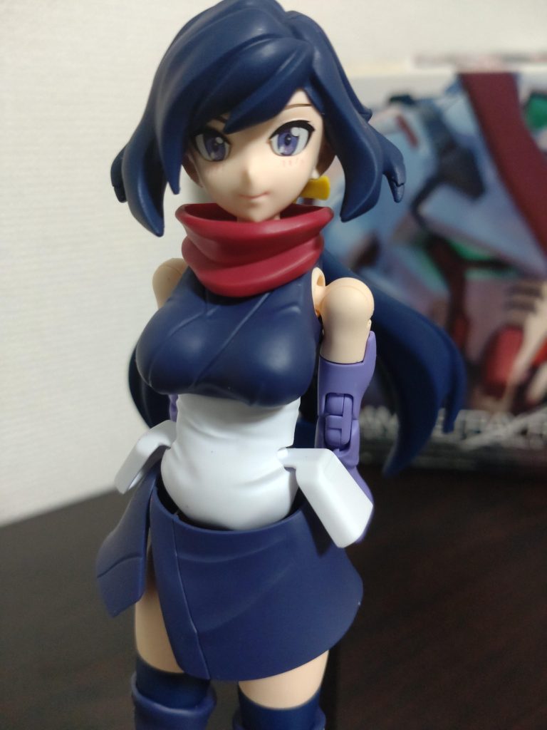 前回作ったアヤメさん。ほっぺと口をピンクでラインをなぞってます。合わせ目を消してつや消しで仕上げました。