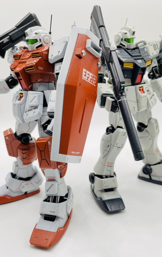 兄弟のジム改との２ショット。ジム改の後だったので、より作りやすかったです( ^ω^ )