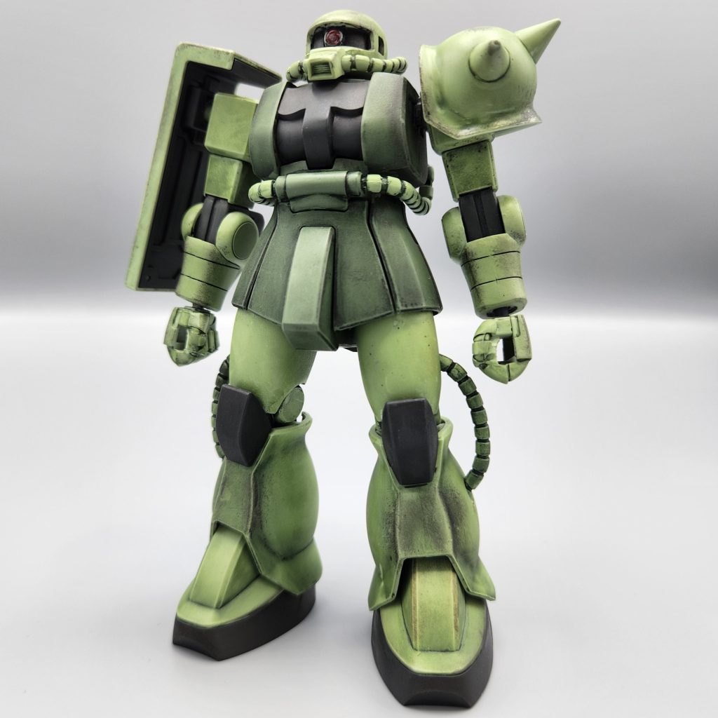 正面。合わせ目消し→塗装→リアルタッチマーカーでウェザリング→つや消しトップコートで仕上げ。