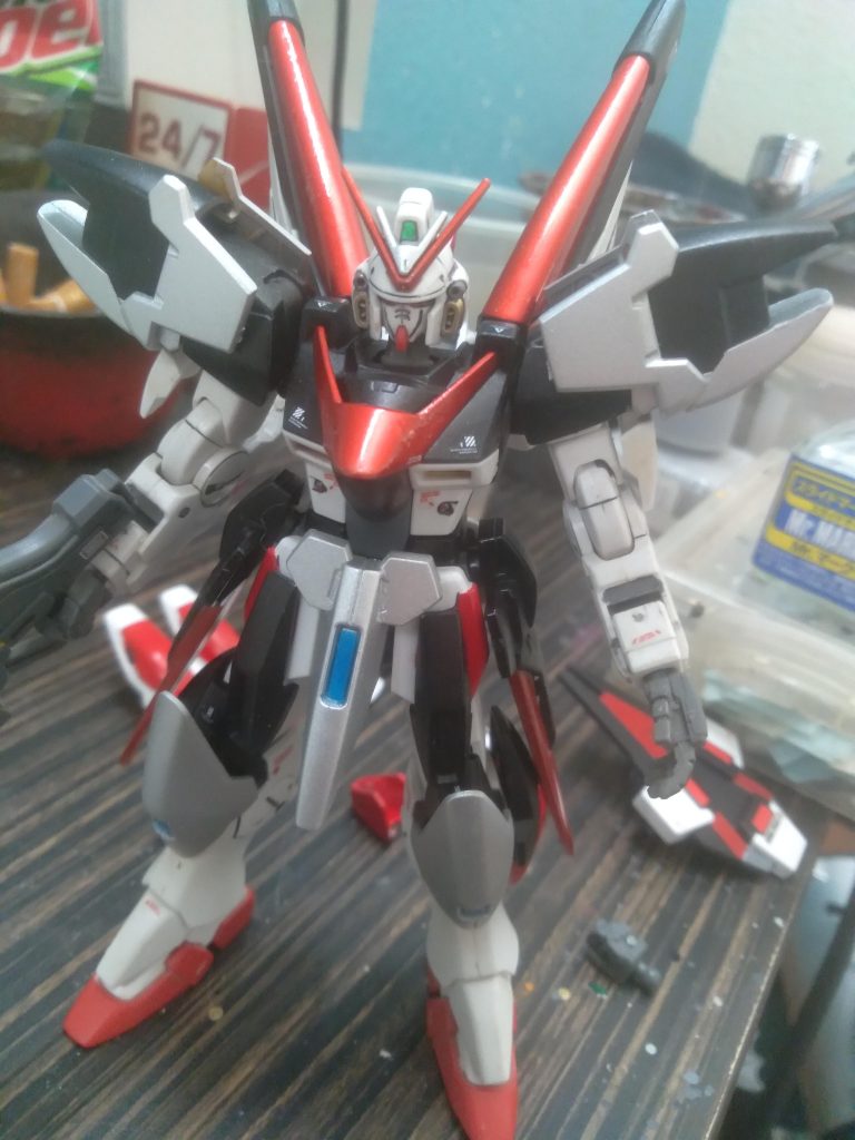 With the assault buster armor attached.