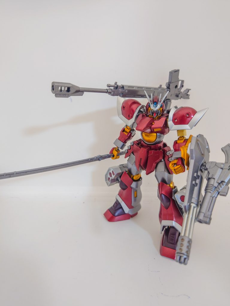 武器3ガンブレの方の機体には、遠距離武器が無かったので、あえてロングライフルを装備してみました。