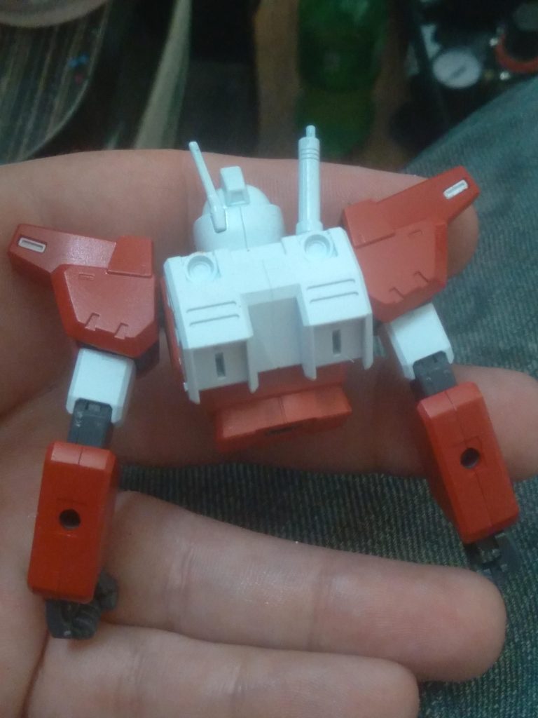 The backpack. I also painted the inside of the thrusters in orange 