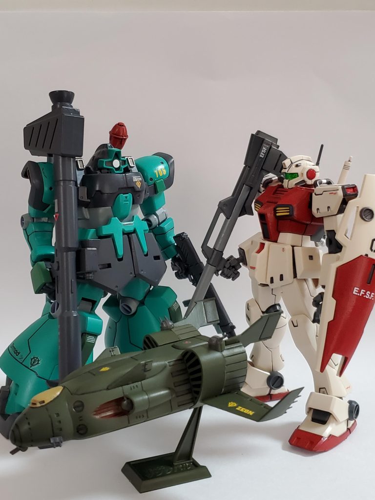 今回、『0083~Emma Dice Story~🧚』を描くにあたって脇役不足でしたので、『ジム改』と『ザンジバル級』を初制作なのに大急ぎで制作しました😅💦ジム改はカラーリングを青から赤に変更❕スタンダードカラーに仕上げました🎵今後も妄想イメージを展開するのにお世話になると思います😊🎶ガンスタ2年目突入しての最初の作品となりました🎵『好きなガンプラを楽しんで作る🤩』で、また1年私のガンプラ魂(心)を形にして参りたいと思います👍今回も長い長い投稿、最後までご覧下さり、ありがとうございました~😊『0083~Emma Dice Story~🧚』第一部完です…💫