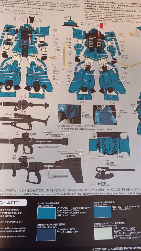 このデカールの配置を見ながら作業しました。