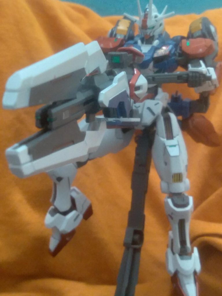 Up first is the XVX-03/+MO02 Mirasoul flight unit Gundam Aerial Rebuild This is the Aerial firing the Gund-bit Cannon