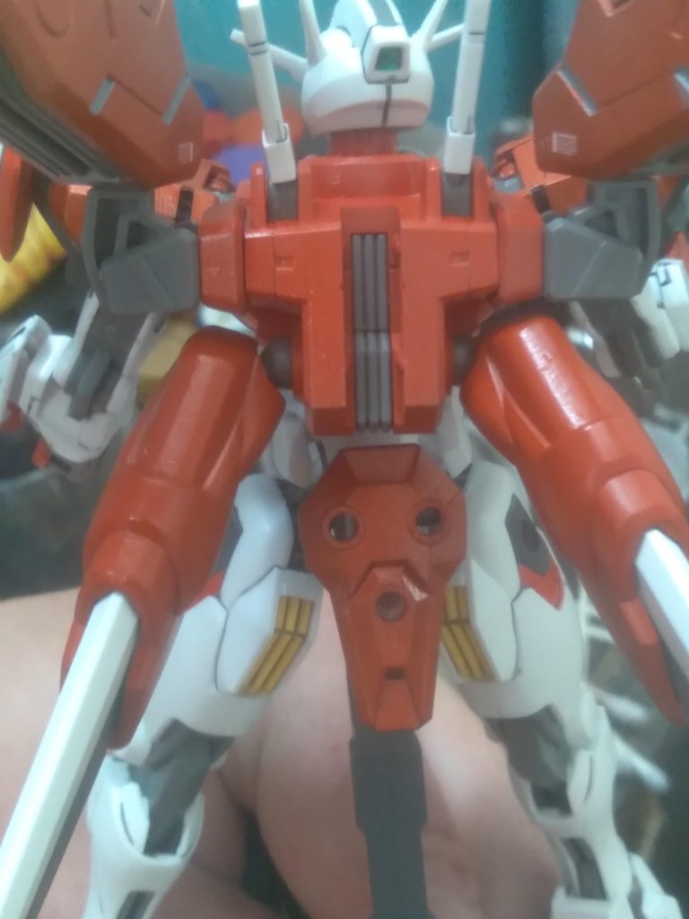 The backpack is standard red