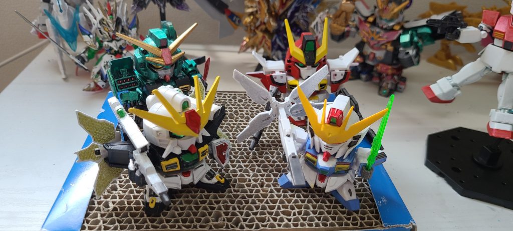 ガンダムXのGジェネシリーズはこれで4体塗装まで終わったので、まとめて載せておきますね😊