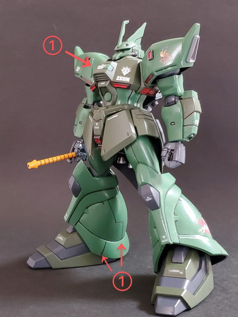 今回のささやかな改修ポイント～🤩①少しでも変化がつけられるようにと、胸と足スカートに僅かですがスジ彫りを加えてます😆🎶