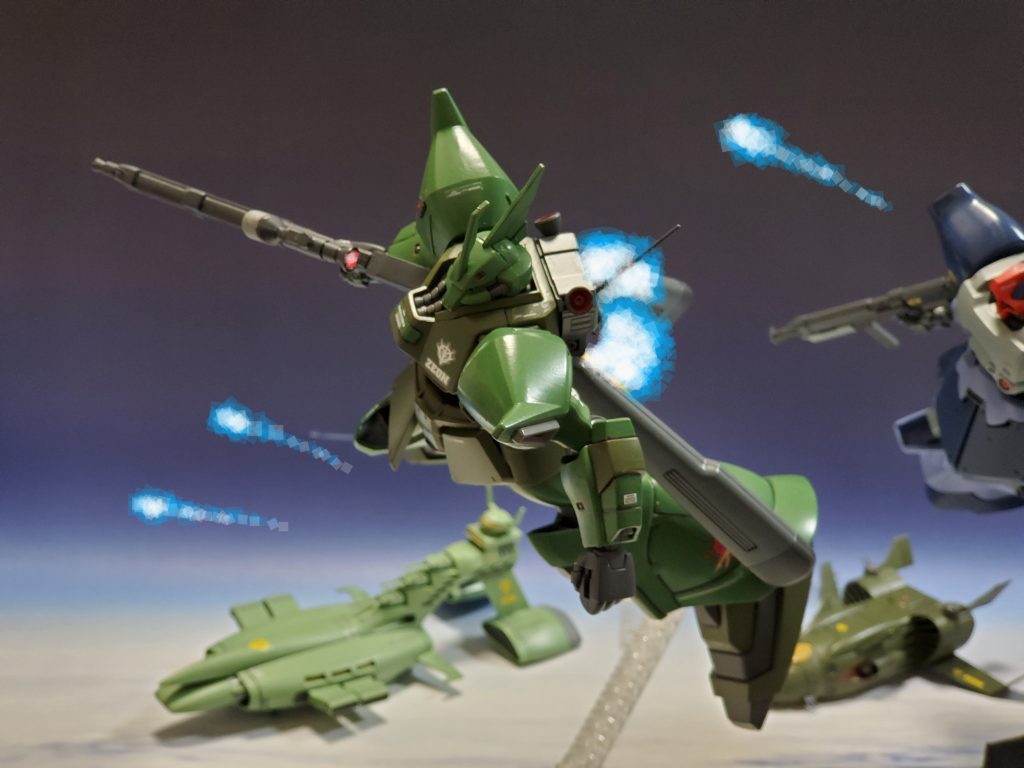 宇宙世紀0083年10月23日❗アナベル・ガトー少佐がオーストラリアにて『星の屑🌟作戦』のキーとなる新型ガンダム２号機の奪取に成功👊✨宇宙への脱出のためアフリカ大陸『キンバライト鉱山』よりHLV打ち上げ作戦が展開される❕ガトー少佐回収のため、グラードル艦長指揮するムサイ級ペール・ギュントを中心とする回収艦隊と共にFairyHeart隊も作戦に参加❗ギャレット少佐もゲルググJで先陣を切って出撃する😊🎵