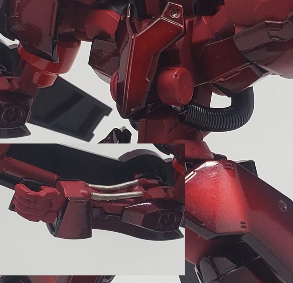 動力パイプはスプリングに差し替えました。