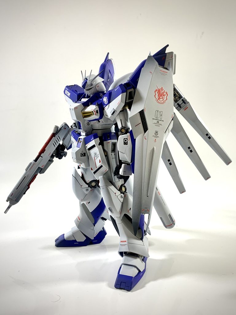 せっかく撮影したので制作工程の部分にHWSを装備していない方も載せておきます。めちゃくちゃ絶妙なバランスでギリギリ自立しました。30秒程で後ろに倒れます…