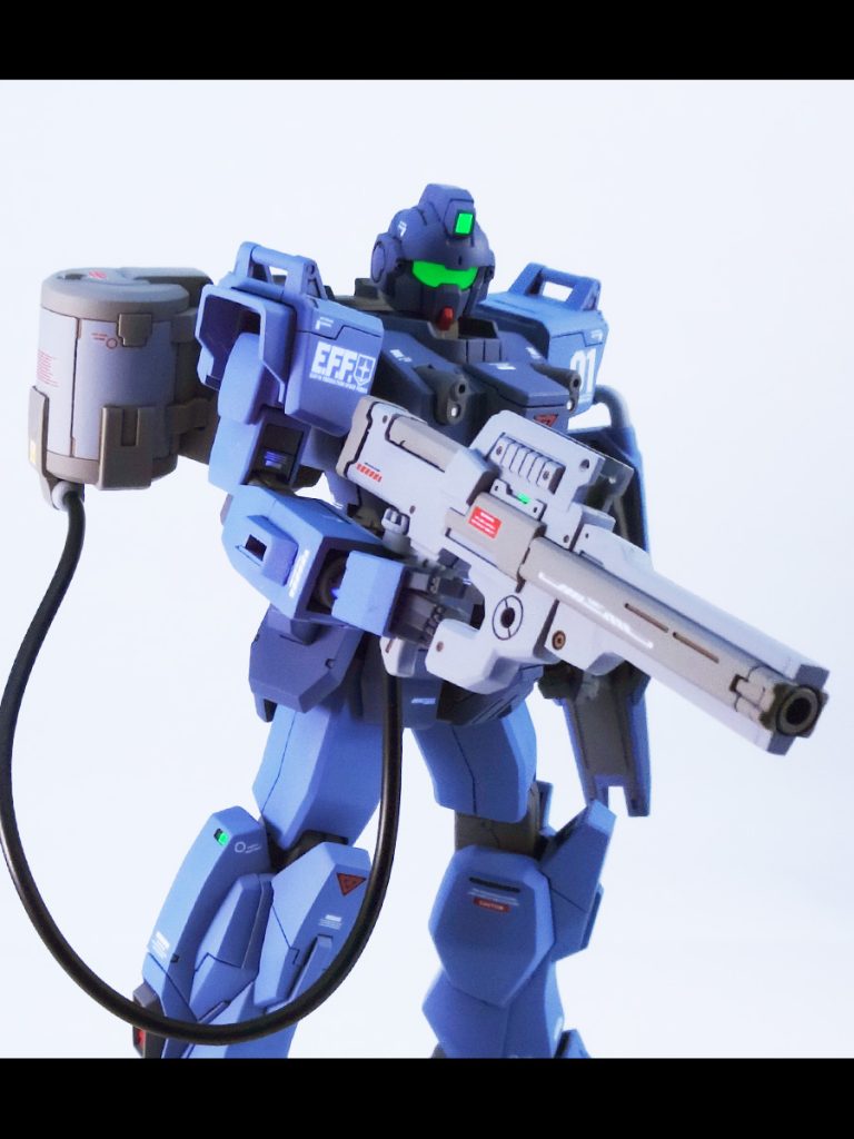 もともと武装は少ないので仕方ないのですが、EXAM頼み感がちょっと寂しかったので、試作型の高出力ビーム・ライフルをEXAM未発動状態の強化プランという体で追加しました。（M.S.Gフリースタイル・ガン）