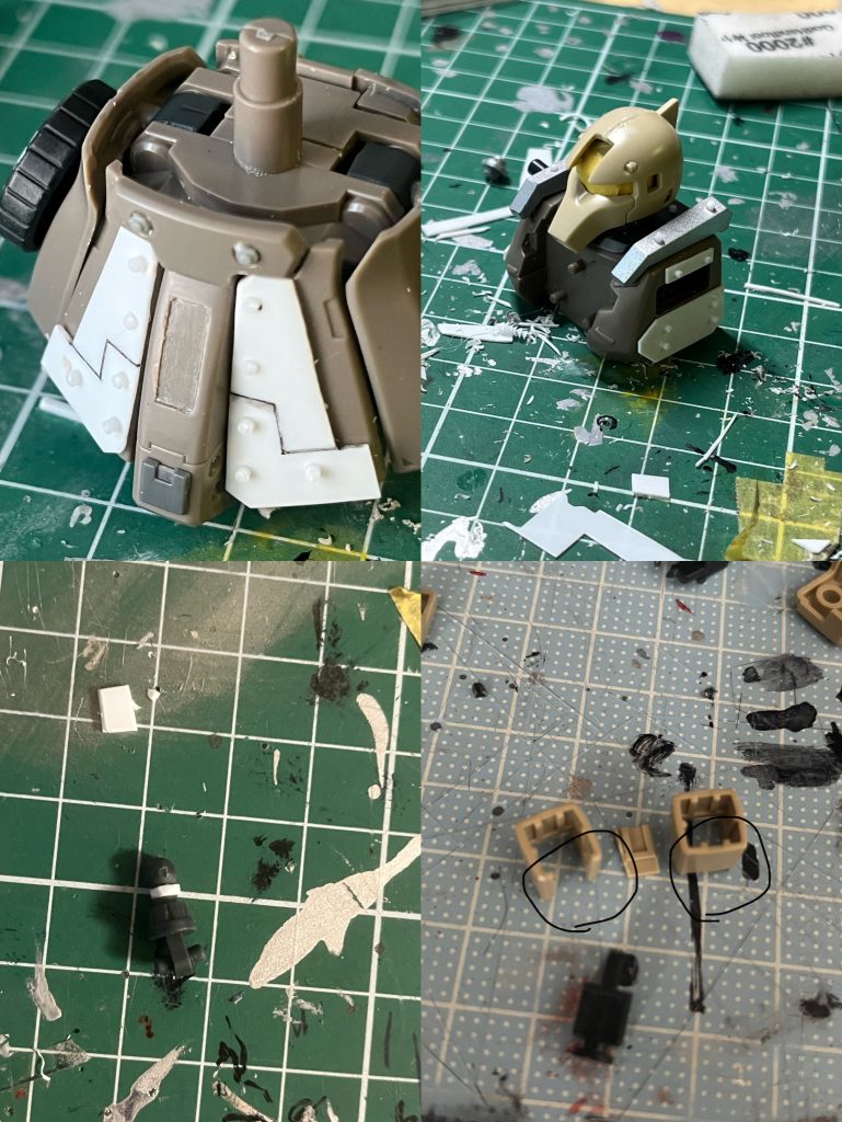 プラ棒を差し込んでリベット化致しました