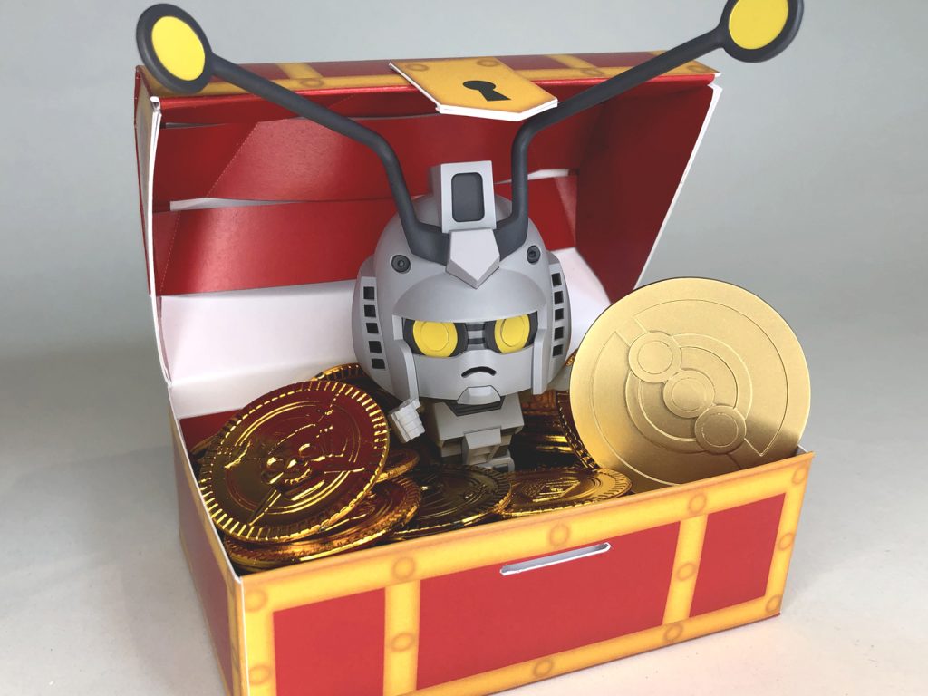 宝箱とたくさんのコインを合わせて「はこフォルム」をイメージした姿に！かなり様になっててこちらも好きですね♪ここまでご覧いただきありがとうございます♪