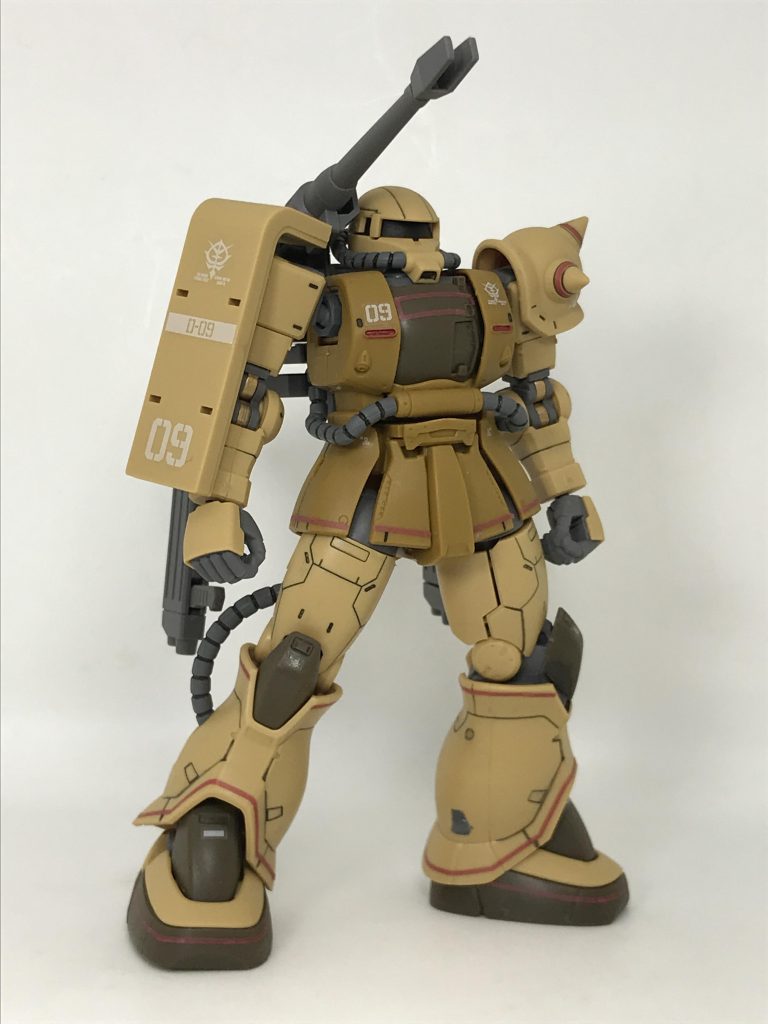 ウェザリング前ところでパラダイステストタイプって?ドム トロピカルテストタイプなるものが存在するのだから、ザクだって似たような局地専用があってもよいのでは?と思いましたので…ではお見せしましょうこれが…私オリジナルのMS…ザク・ハーフキャノン パラダイステストタイプいざ!お披露目です