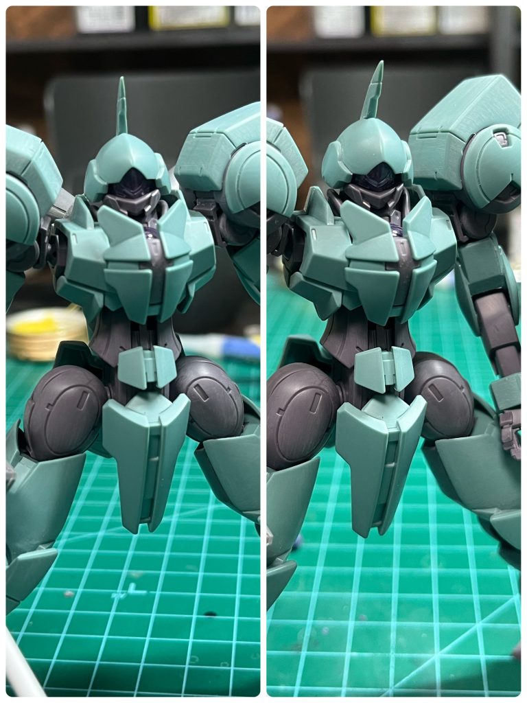 胸部のフレームを上に上げて頭部位置変更