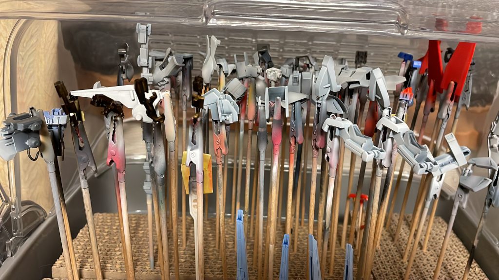 塗装途中の光景塗装技術もまだまだ未熟です修行あるのみ