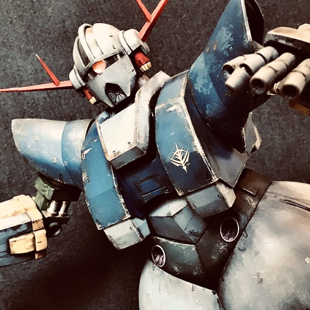 MG ジオング 無塗装 お手軽ウェザリング 成形色仕上げ｜tamamaさんのガンプラ作品｜GUNSTA（ガンスタ）