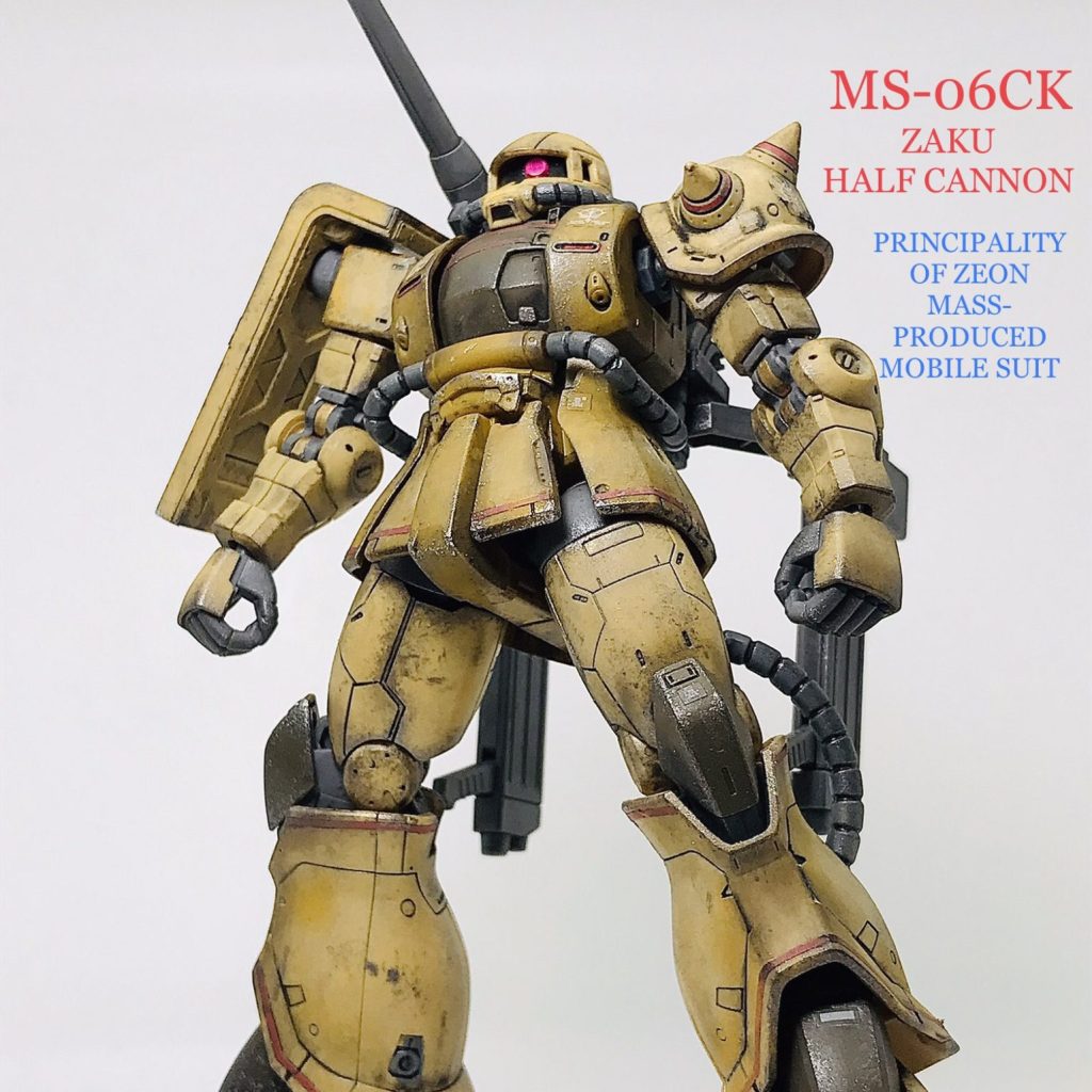 ガンプラ 完成品 旧キット1/144ザクキャノン ザク MSV 改造 塗装済み 