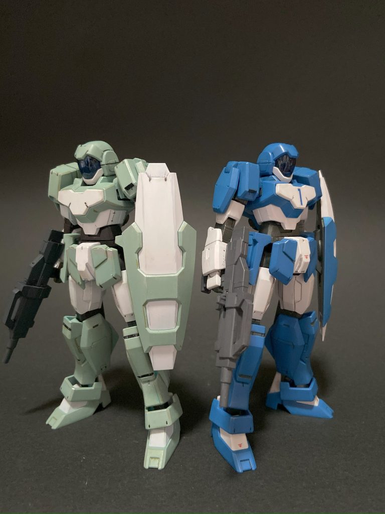 おまけで通常カラーのアデルと。エース機っぽくないところがディーヴァ隊カラーの魅力かなと思います。筆塗り・全塗装ガンプラ　２０２３　その２８