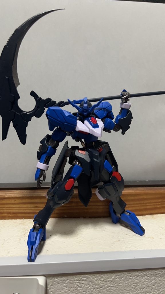 なんだかんだゼーレぽくなったんじゃないかなぁ?と思います。個人的には大満足な出来!!やっぱり鉄血機体に鈍器は似合うなぁ。次は日本刀持たせたりもアリかも?以上ガンダムゼーレでした!