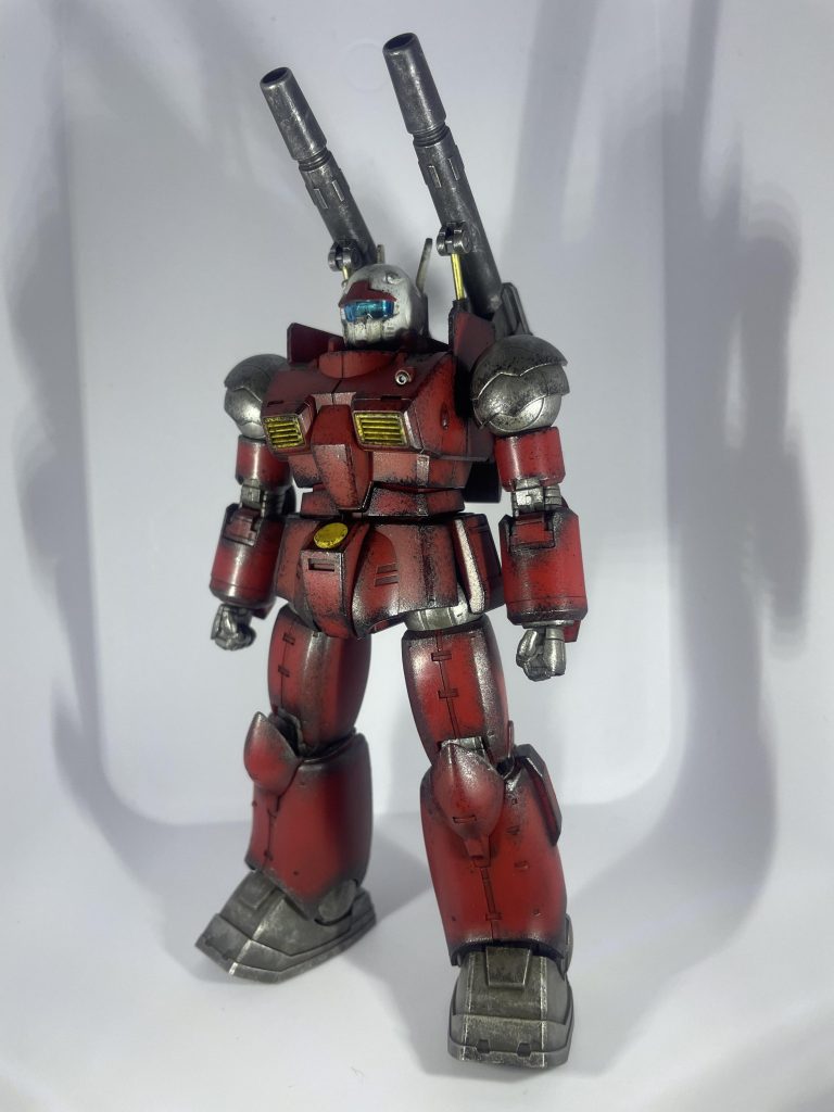 こだわりのポイントは、キャノンについているシリンダーをゴールドで塗ったところです。シルバーかゴールドでめちゃくちゃ悩みました笑