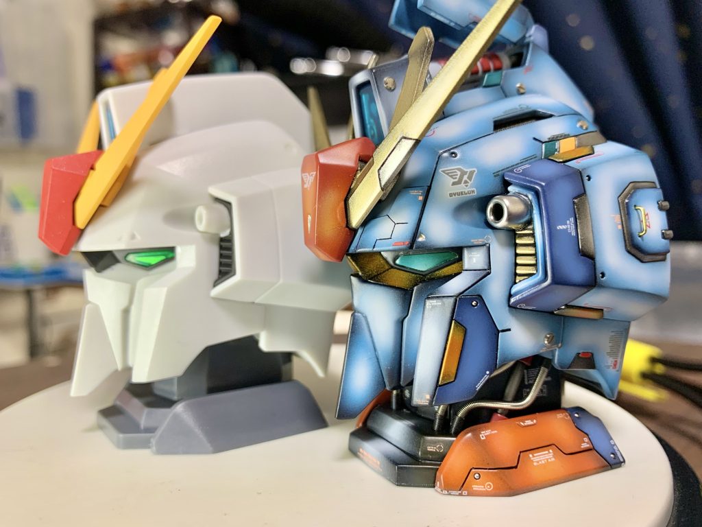 塗装前との比較です。ワカメ塗りのようなカラーで塗装したくて作成しました。いつかマスキングテープを使ってエアブラシでもワカメ塗りしてみたいです。