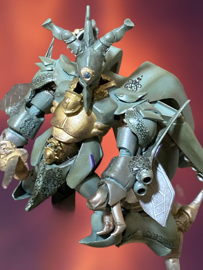 ヴェルビンはロボット魂版では出てますね。ビルバインのova？版？いずれビルバインを変形を無くしてダンバイン、サーバイン的により昆虫？生物的にリデザインしたものなそうです。ベースはサイズ感はズワウスより小さくしたかったので、旧キットのダンバインがベースです。