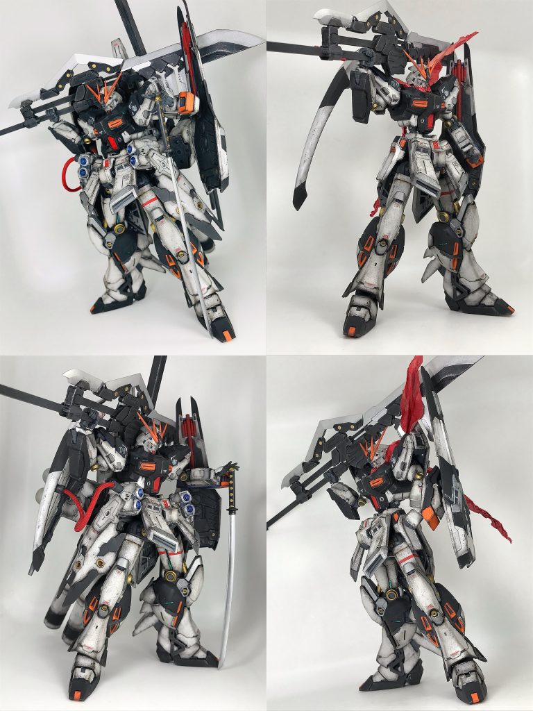 左の写真2枚 フルウェポン仕様右の写真2枚 軽装備+009風マフラー装備仕様「汚す」… そんな言葉は使う必要が ねーんだなぜなら…オレやオレたちGUNSTAの仲間は…その言葉を頭の中で思い浮かべた時には!実際にガンプラを汚しちまって…もうすでに汚しが終わってるからだ! だから使った事がねェ〜〜〜ッオレたち汚プラーはな…そこら辺のTwitterや投稿サイトで 「汚す」「ウェザリングする」って大口叩いて仲間と心をなぐさめあってるような…負け犬どもともはわけが違うんだからなっ!ウェザリングにチャレンジしてみたいけど…汚すのを躊躇してしまうそこのあなた…汚す時は…汚すと心の中で思ったならッ!その時スデに行動は終わっているんだッ!という意気込みで汚しましょう…でないと…きっと汚せません😑ジョジョ第5部のプロシュート兄貴…漢気に溢れていて最高にカッコいいですよね〜…私が一番カッコいいと思っているジョジョキャラです