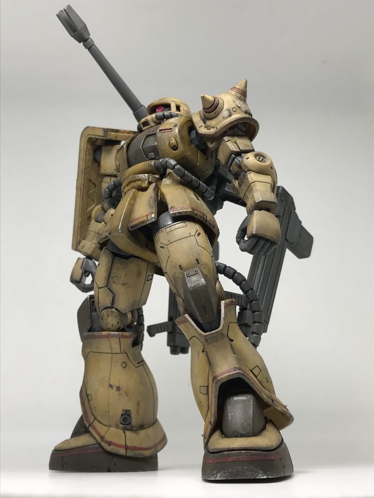 汚すと心の中で思ったならッ!その時スデに行動は終わっているんだッ!という意気込み(手抜き)で汚したので…ウェザリング時間は動画を見ながら1〜2時間でしょうか