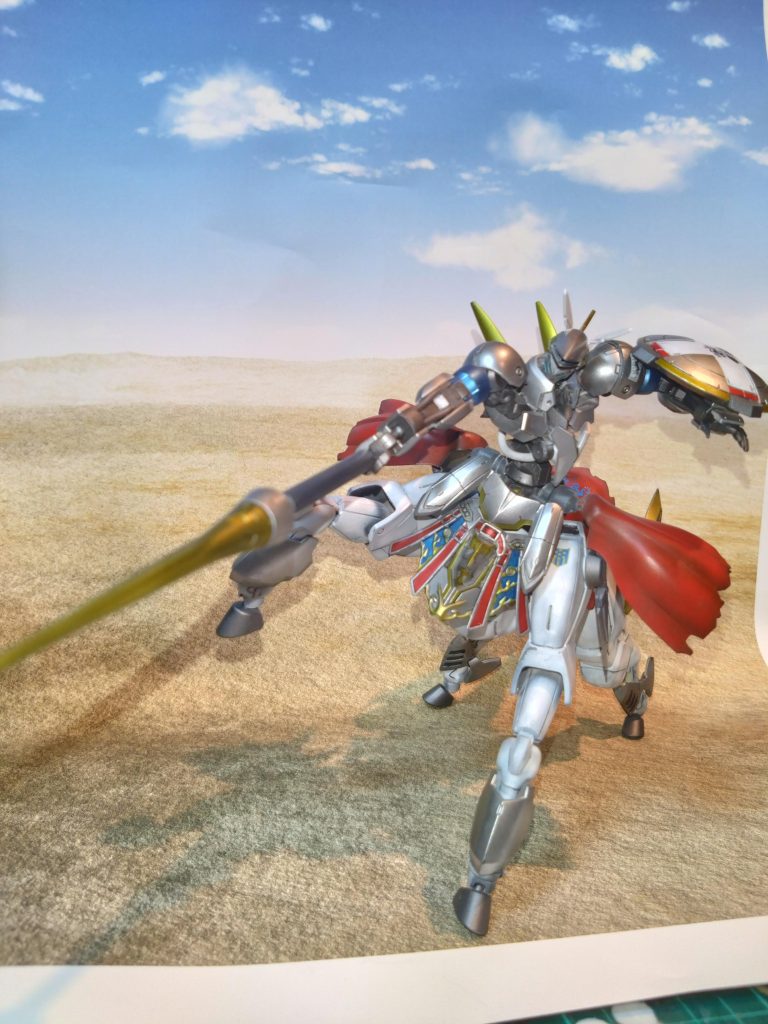 元々の付属の手のパーツが優秀で、突きのポージングも自然に出来ました