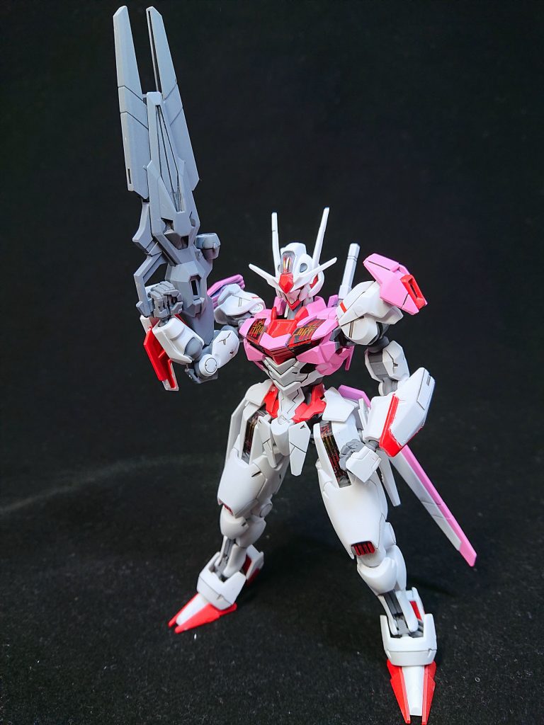 最後までご覧くださり、ありがとうございました。Blogの方にはもう少し画像を載せていますので、よろしければ。（刹那的虹色世界2.0：HG ガンダムエアリアル (fc2.com)）