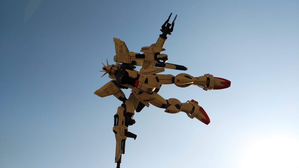 こちらも本編では出てきませんが、F91の飛行シーンです。実は一番最初に投稿したフォトストーリーに続く内容にしています。