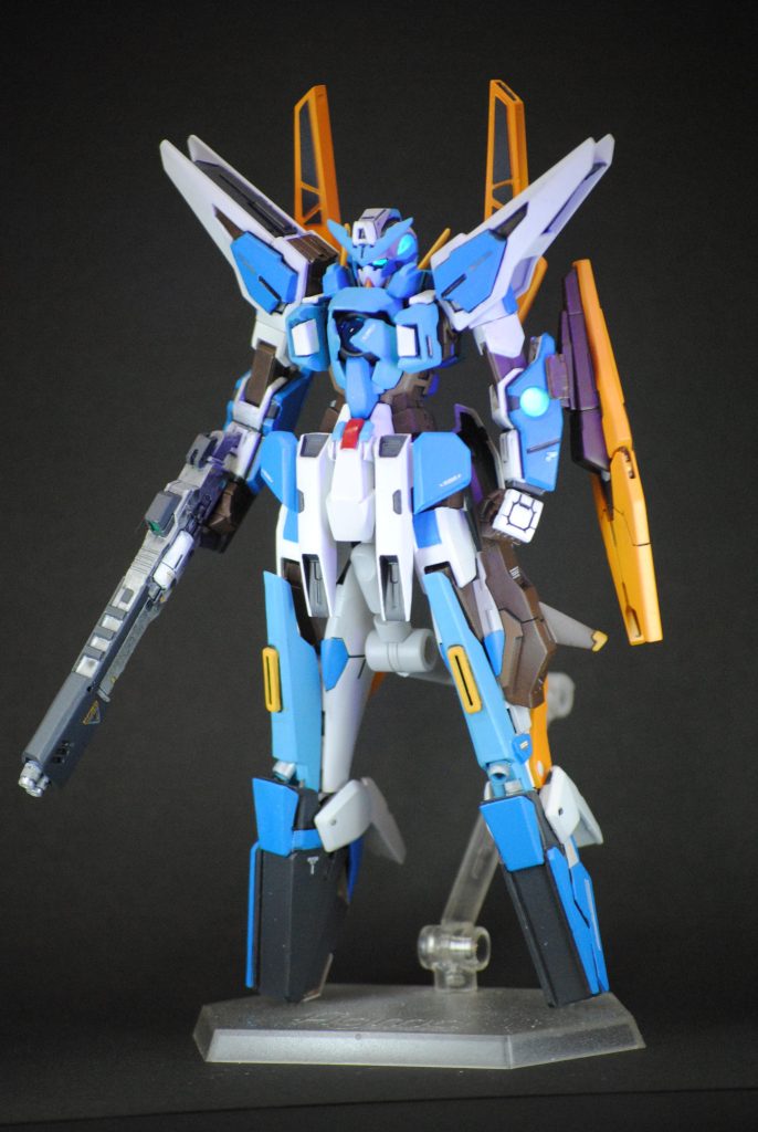 全体的なプロポーションとしてはハルートみたいに少し高身長(足長)にしようと思い各関節の延長ちなみにキュリオスの足は前後反転させて逆関節にしてあります(写真ありませんm(_ _)m)