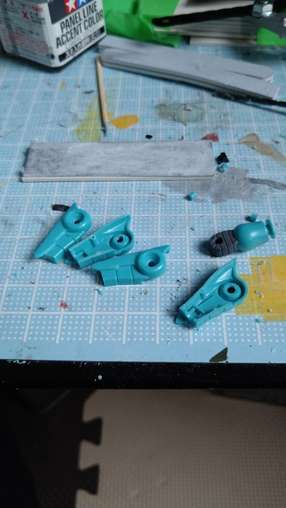 腕部も同じく後ハメ加工