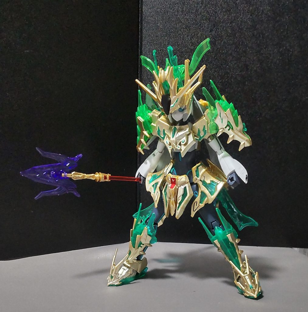 今回のは関羽との相性が良かったので、見た目も良いものが出来ました。他にも合いそうなSDガンプラがあったら、またメイちゃんに付けてみようかと思います。