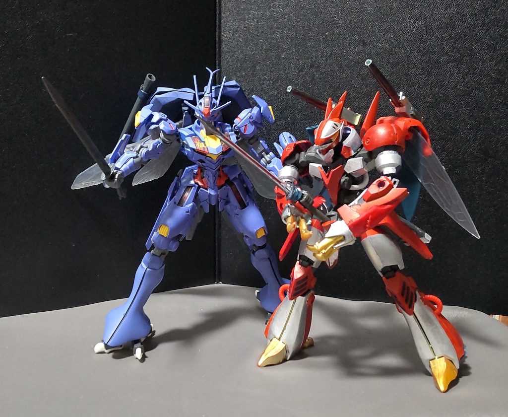 鉄血ABのビルバインパイセンとのコラボダンバイン本編にいても違和感無いですね。