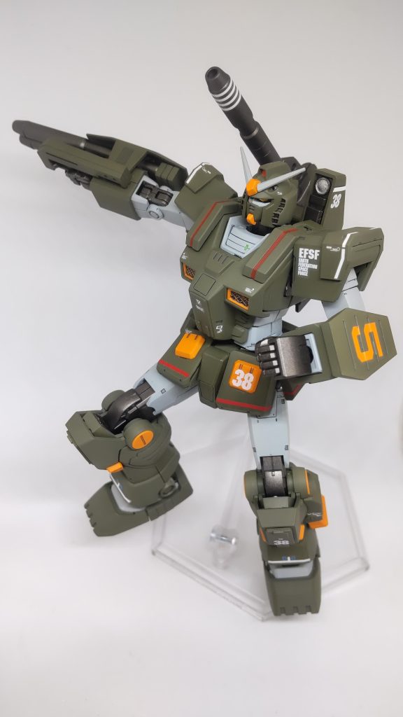 旧1/144パケ絵ポーズ。旧1/144なんて言えることがもう素晴らしいですね、ありがたい……。